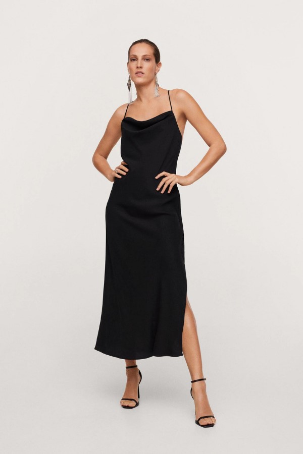 MANGO Open Back Dress