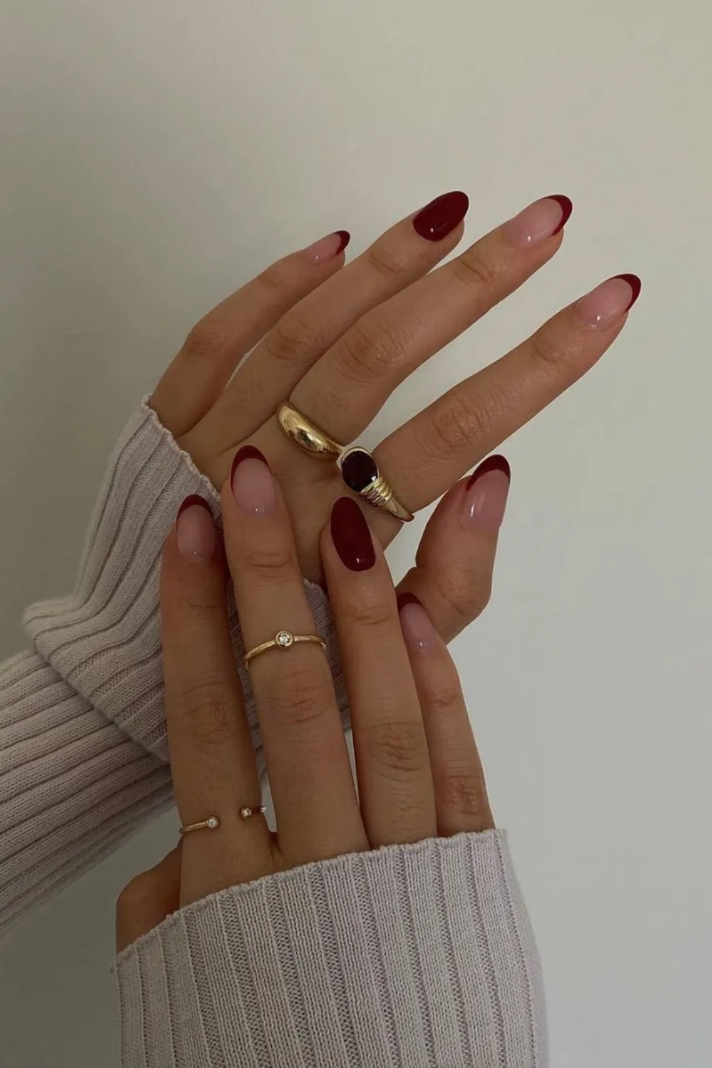Autumn Nail Trends 2022: Classic Red French Tips